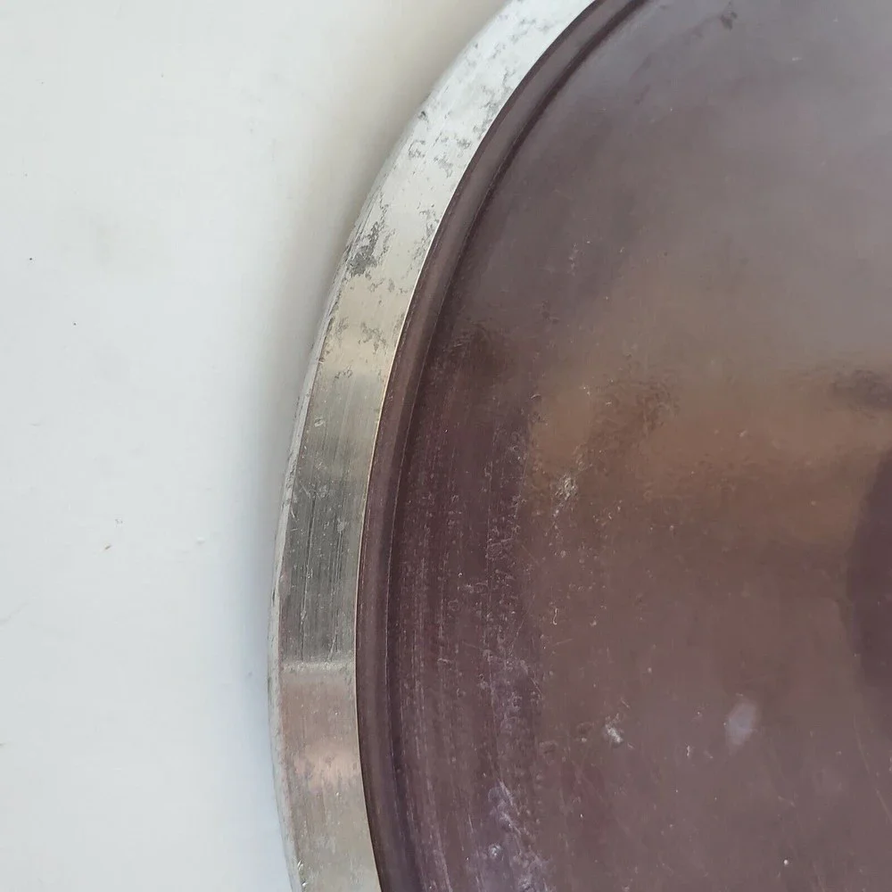 Vintage Club Aluminum Pan Lid. Brown Pot Cover--Fits a 6.75